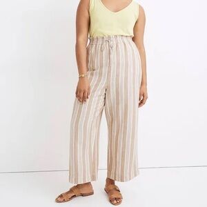 Madewell Huston Linen Blend Pull on Pant Size Medium